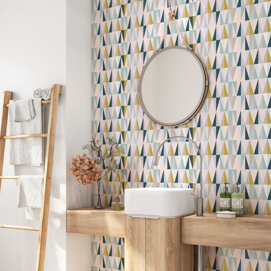 Alzatina adesiva per bagno - Motivo Geometrico