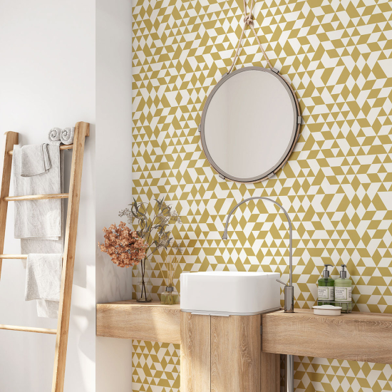 Alzatina adesiva per bagno - Motivo geometrico