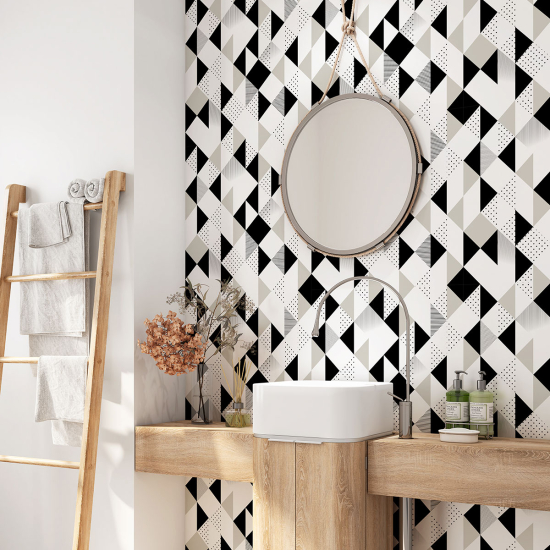 Alzatina adesiva per bagno - Motivo geometrico