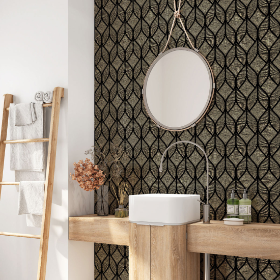Alzatina adesiva per bagno - Motivo geometrico
