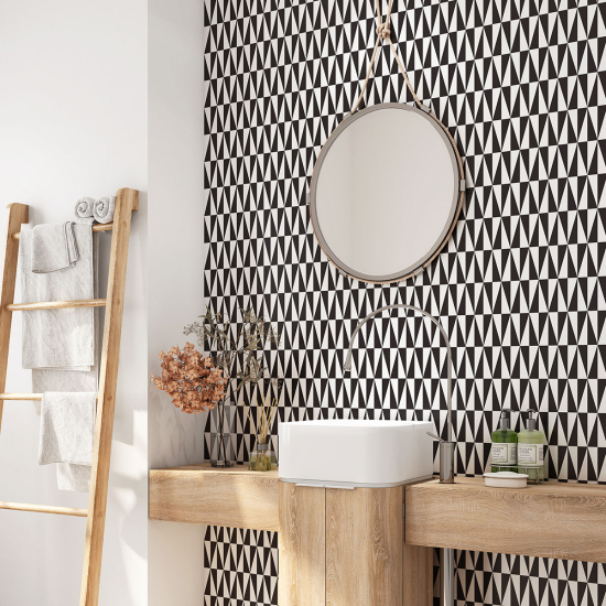Alzatina adesiva per bagno - Motivo Geometrico