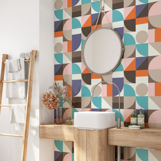 Alzatina adesiva per bagno - Motivo geometrico