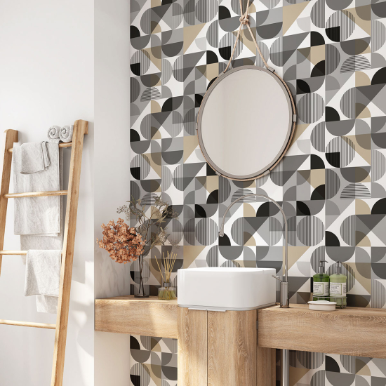 Alzatina adesiva per bagno - Motivo geometrico