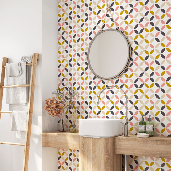 Alzatina adesiva per bagno - Motivo geometrico