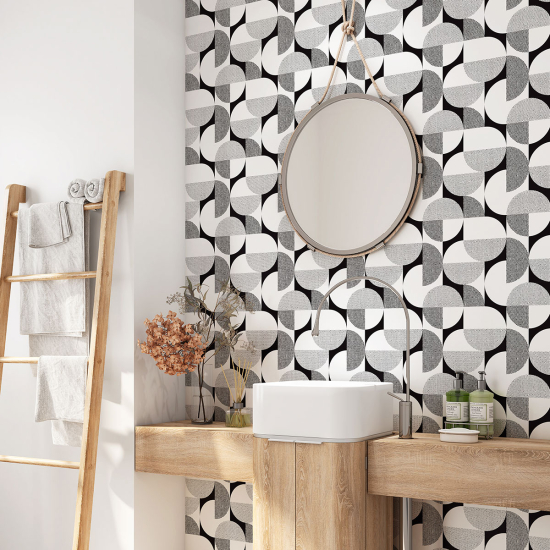 Alzatina adesiva per bagno - Motivo geometrico