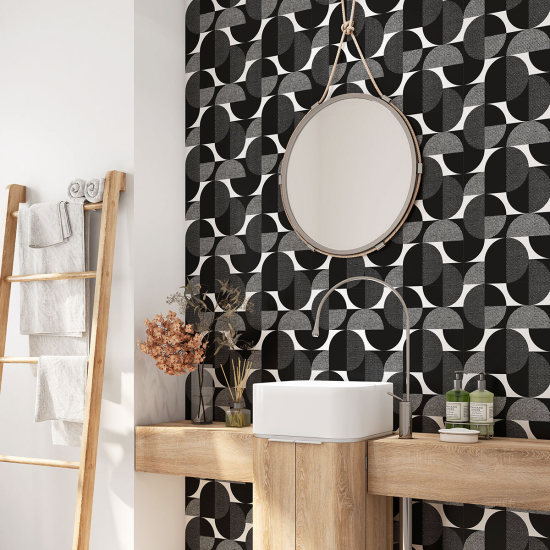 Alzatina adesiva per bagno - Motivo geometrico