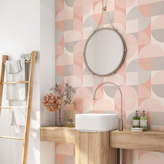 Alzatina adesiva per bagno - Motivo geometrico