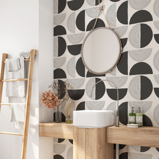 Alzatina adesiva per bagno - Motivo geometrico