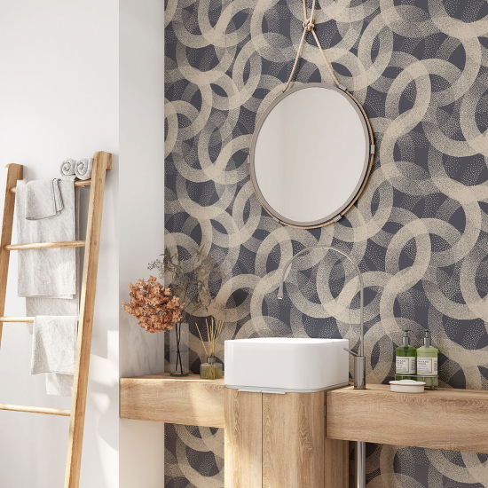 Alzatina adesiva per bagno - Motivo geometrico