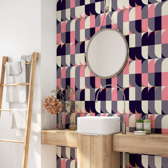 Alzatina adesiva per bagno - Motivo geometrico