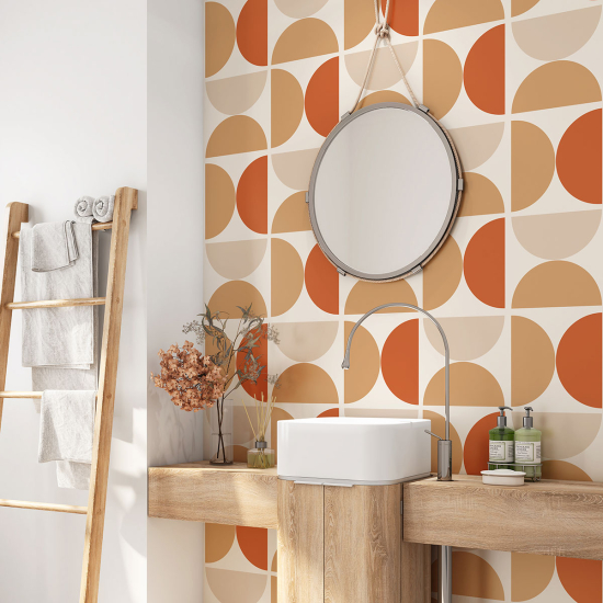 Alzatina adesiva per bagno - Motivo geometrico