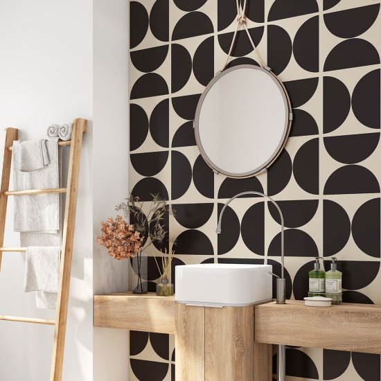 Alzatina adesiva per bagno - Motivo geometrico
