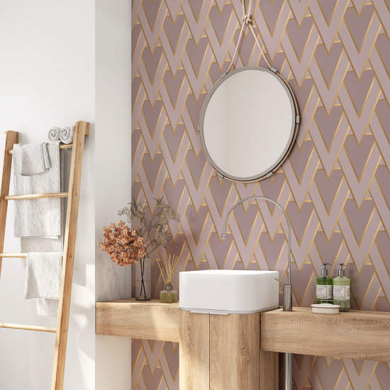 Alzatina adesiva per bagno - Motivo geometrico
