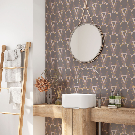 Alzatina adesiva per bagno - Motivo geometrico
