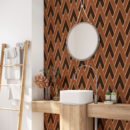 Alzatina adesiva per bagno - Motivo geometrico