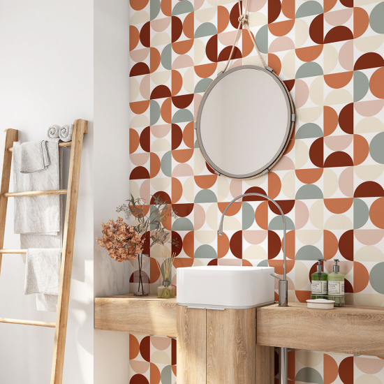 Alzatina adesiva per bagno - Motivo Geometrico