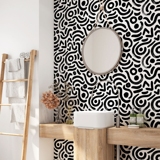 Alzatina adesiva per bagno - Motivo Grafico