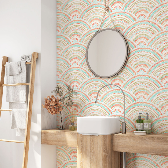 Alzatina adesiva per bagno - Motivo Orientale