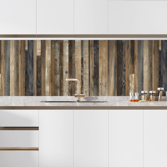 Alzatina adesiva per cucina - Effetto legno