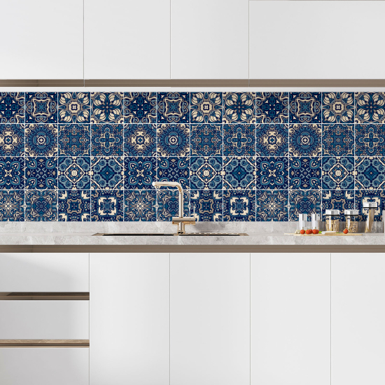 Alzatina adesiva per cucina - Effetto piastrelle di cemento