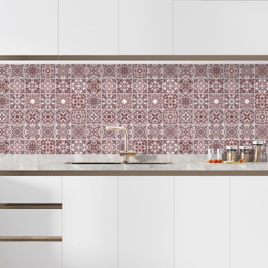 Alzatina adesiva per cucina - Effetto piastrelle di cemento