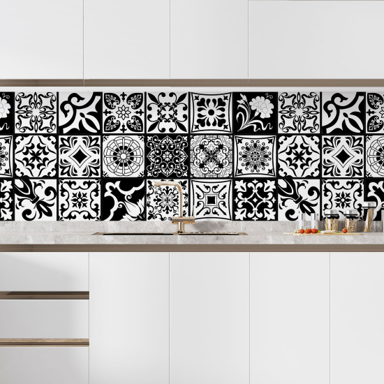 Alzatina adesiva per cucina - Effetto piastrelle di cemento