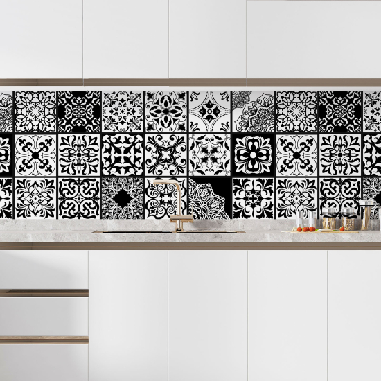 Alzatina adesiva per cucina - Effetto piastrelle di cemento