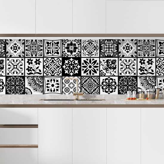 Alzatina adesiva per cucina - Effetto piastrelle di cemento