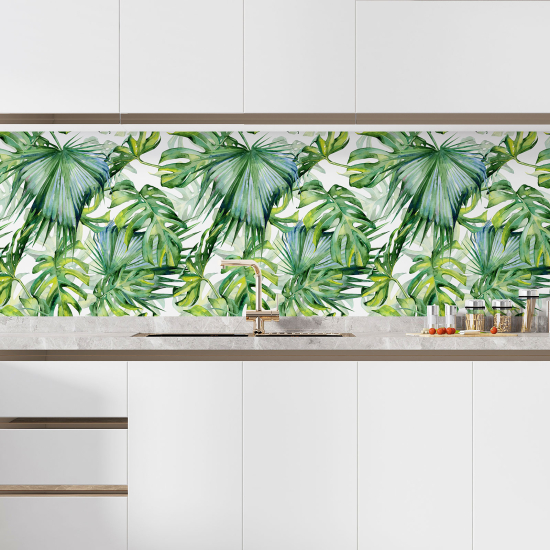 Alzatina adesiva per cucina - Fiori tropicali