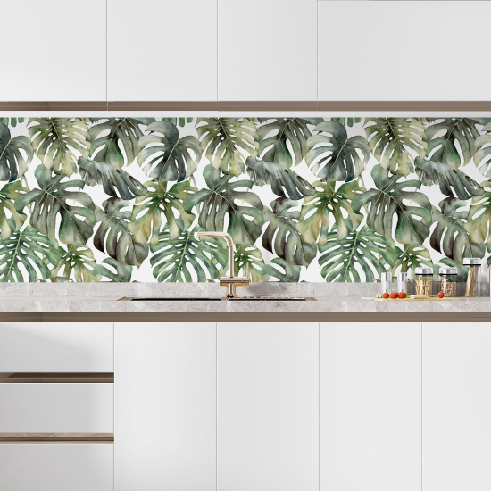Alzatina adesiva per cucina - Fiori tropicali