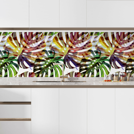 Alzatina adesiva per cucina - Fiori tropicali