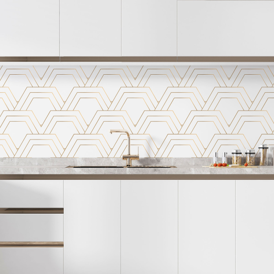Alzatina adesiva per cucina - Geometrico