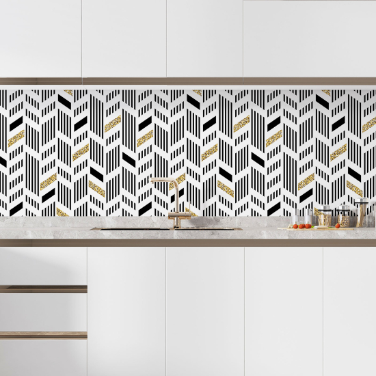 Alzatina adesiva per cucina - Motivo Chevron
