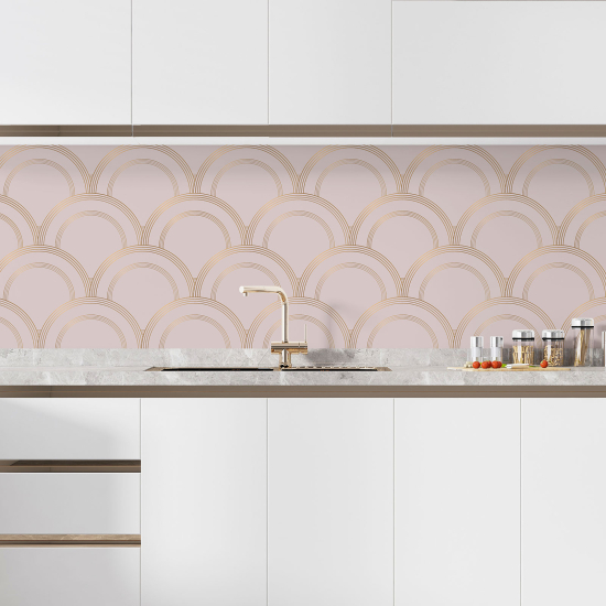 Alzatina adesiva per cucina - Motivo elegante