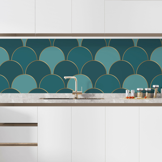 Alzatina adesiva per cucina - Motivo elegante