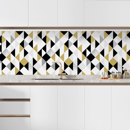 Alzatina adesiva per cucina - Motivo Geometrico