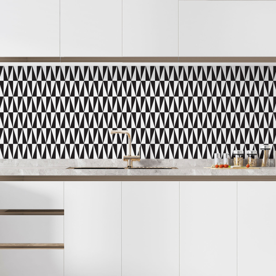 Alzatina adesiva per cucina - Motivo Geometrico