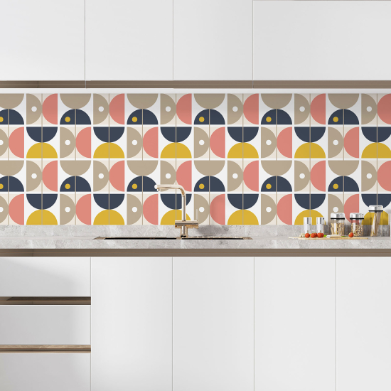 Alzatina adesiva per cucina - Motivo Geometrico
