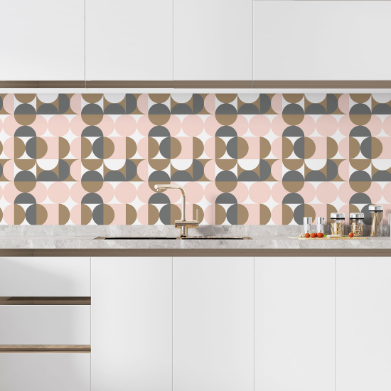 Alzatina adesiva per cucina - Motivo geometrico