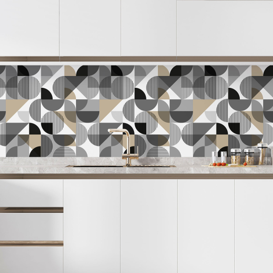 Alzatina adesiva per cucina - Motivo geometrico