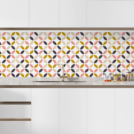 Alzatina adesiva per cucina - Motivo geometrico