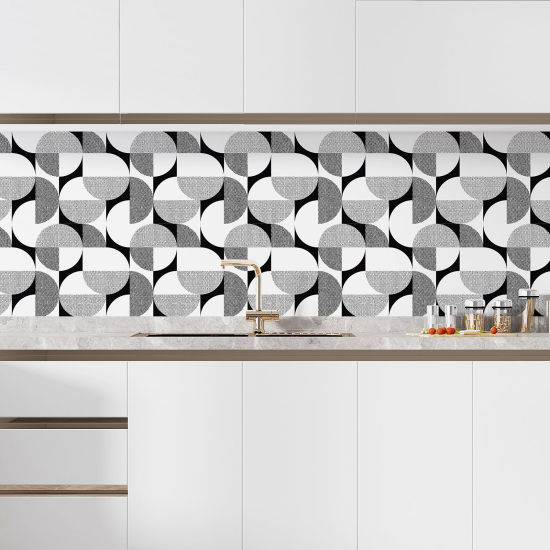 Alzatina adesiva per cucina - Motivo geometrico