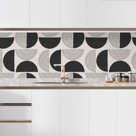 Alzatina adesiva per cucina - Motivo geometrico