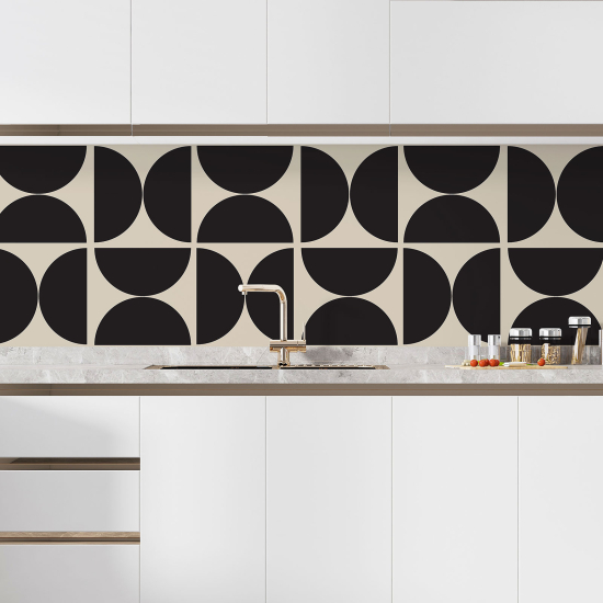 Alzatina adesiva per cucina - Motivo geometrico