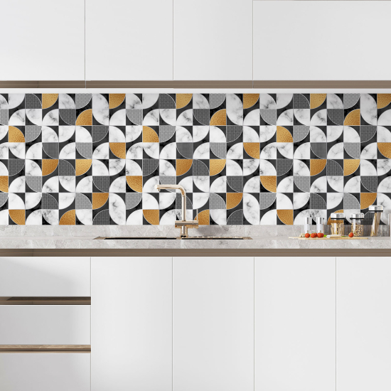 Alzatina adesiva per cucina - Motivo geometrico