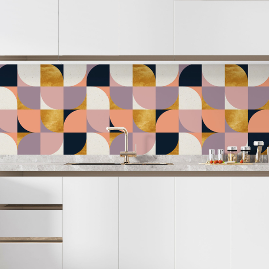 Alzatina adesiva per cucina - Motivo geometrico