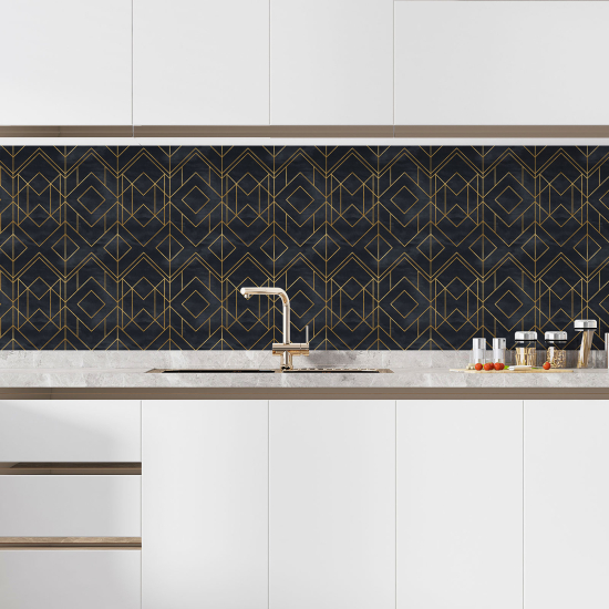 Alzatina adesiva per cucina - Motivo geometrico