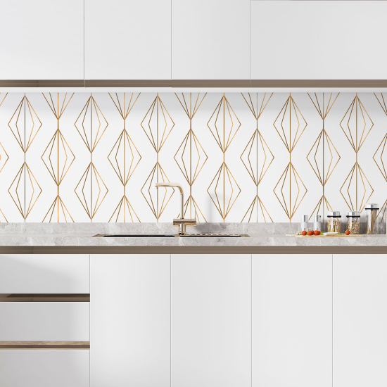 Alzatina adesiva per cucina - Motivo geometrico