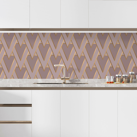 Alzatina adesiva per cucina - Motivo geometrico
