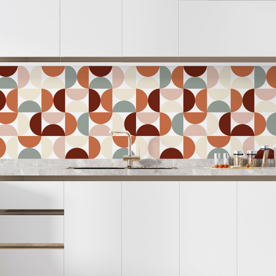 Alzatina adesiva per cucina - Motivo geometrico